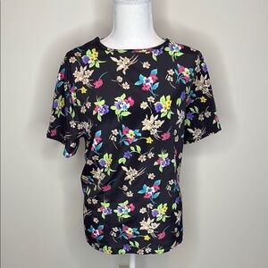 T R Bentley Black Floral Women's Top. Size 18. Grand millennial